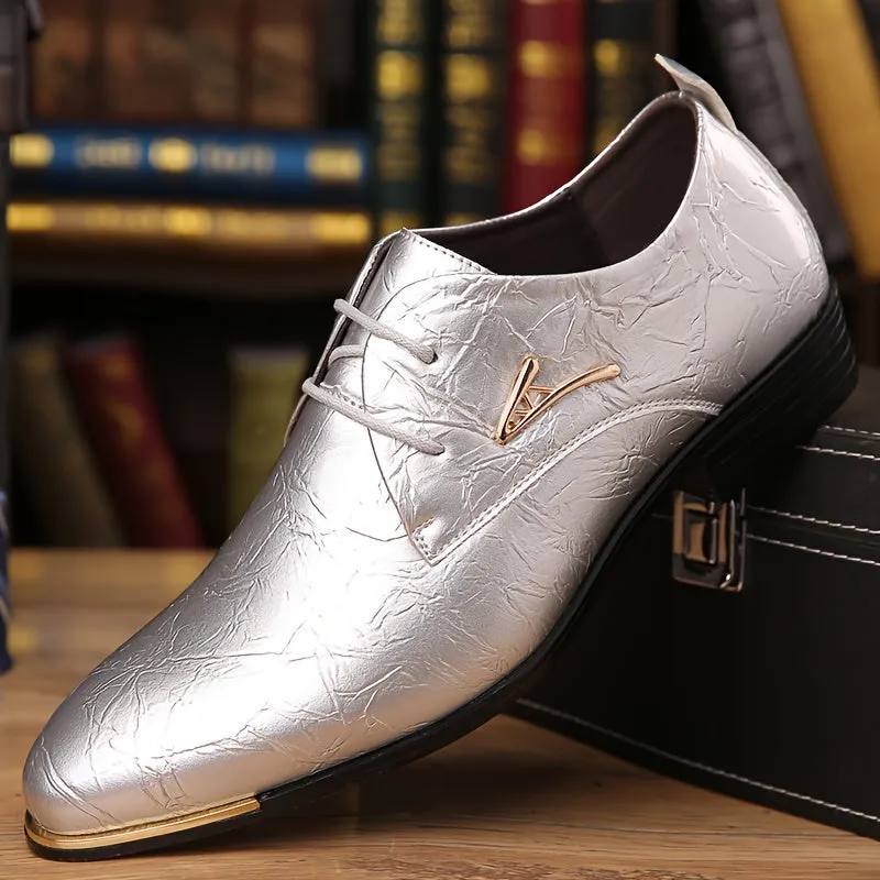 Men's Elegant Comfortable Lace-Up Formal Shoes With Rubber Sole