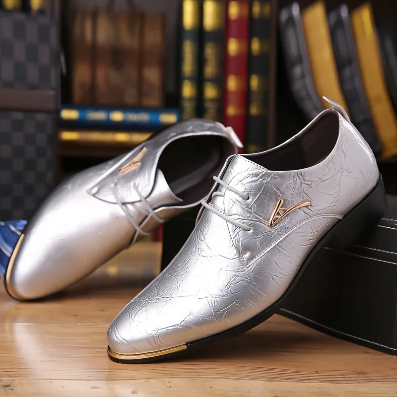 Men's Elegant Comfortable Lace-Up Formal Shoes With Rubber Sole
