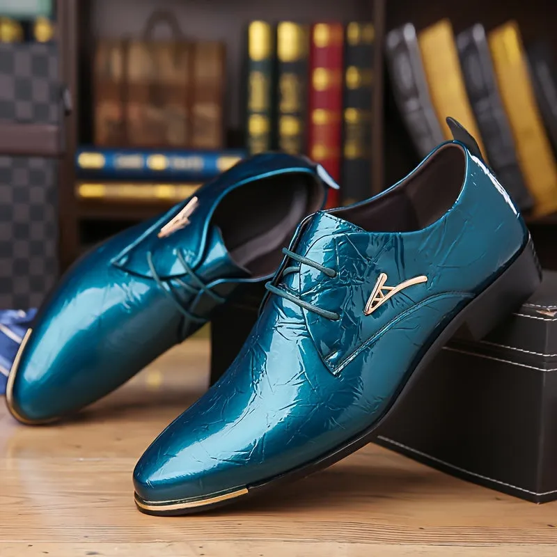 Men's Elegant Comfortable Lace-Up Formal Shoes With Rubber Sole