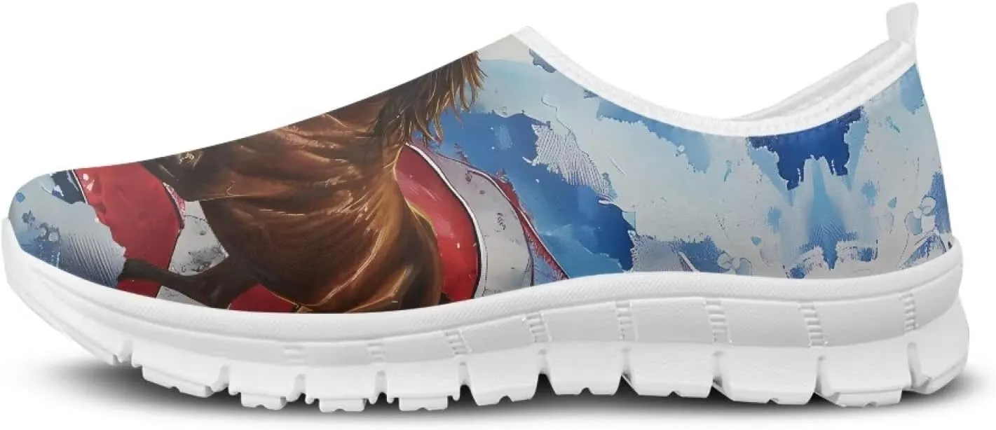 Men's Fashion Sneakers Slip On Walking Loafers Travel ShoesWhite Sole