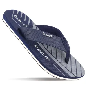 Men's Flip Flop Slippers - WC4246 Navy Blue Grey