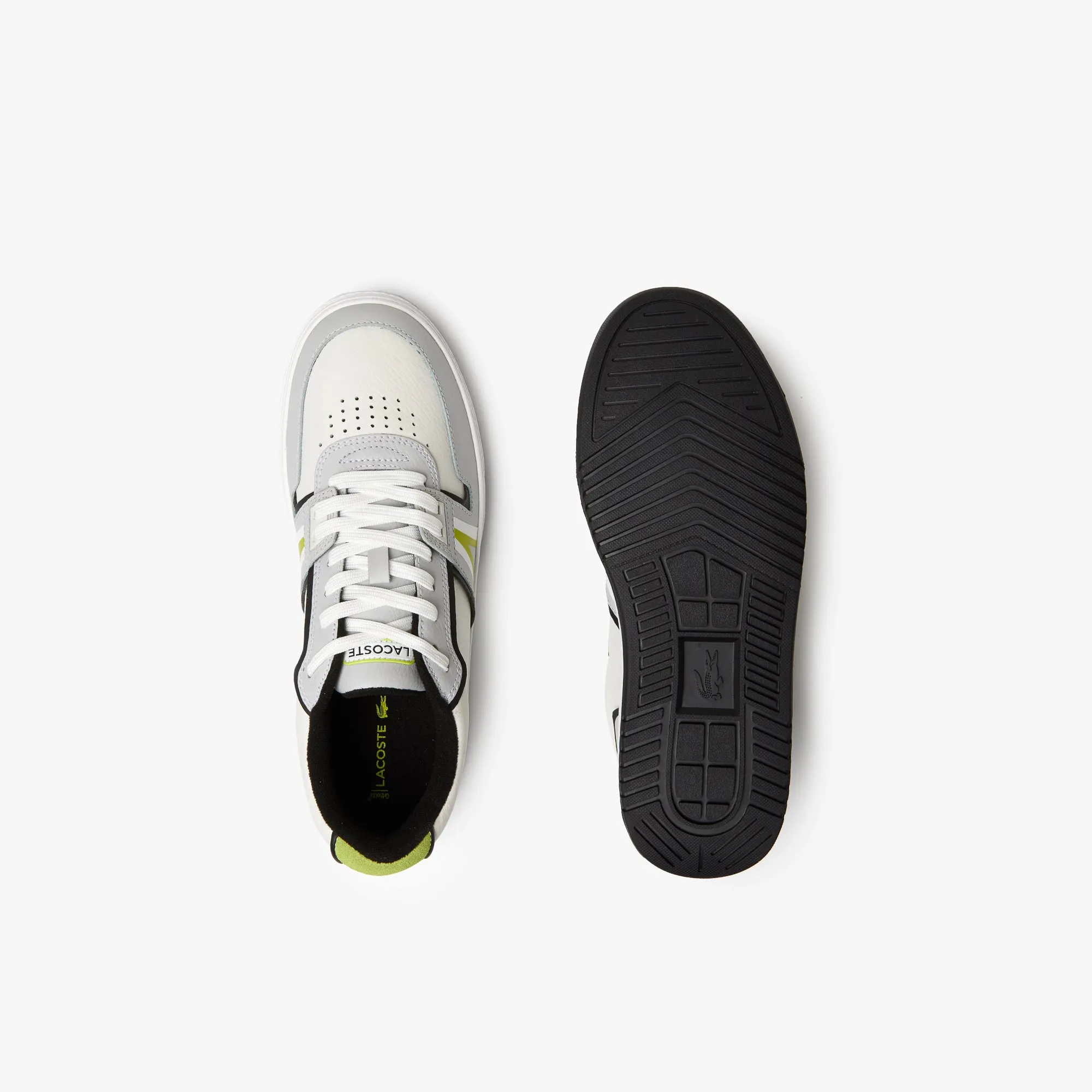 Men's Lacoste L001 Leather Sneakers - Light Grey/White 2Q5