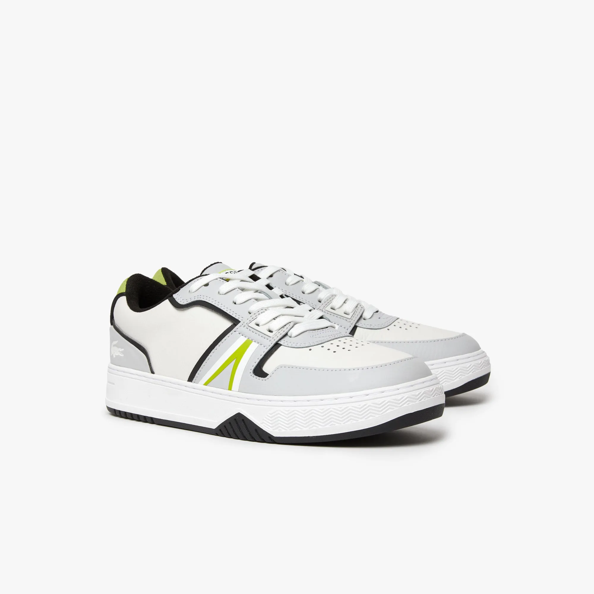 Men's Lacoste L001 Leather Sneakers - Light Grey/White 2Q5