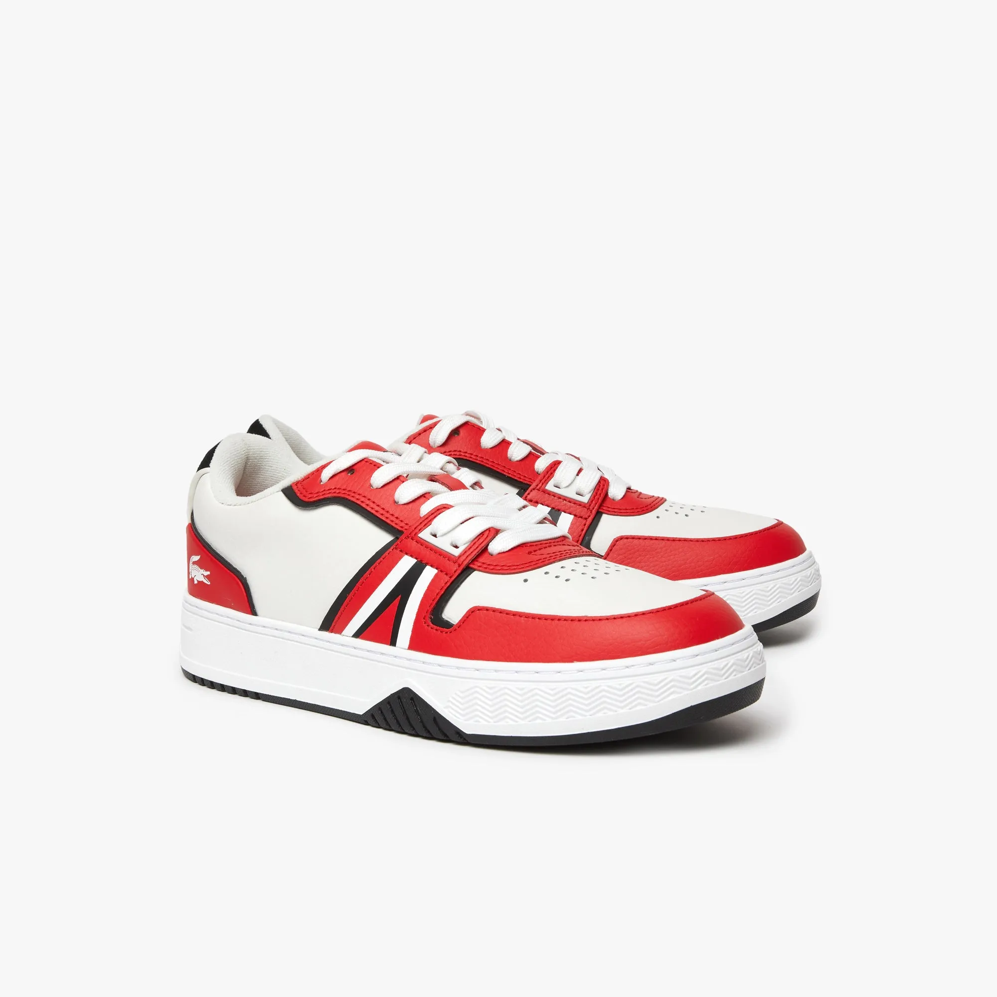 Men's Lacoste L001 Leather Sneakers - Red/White 17K