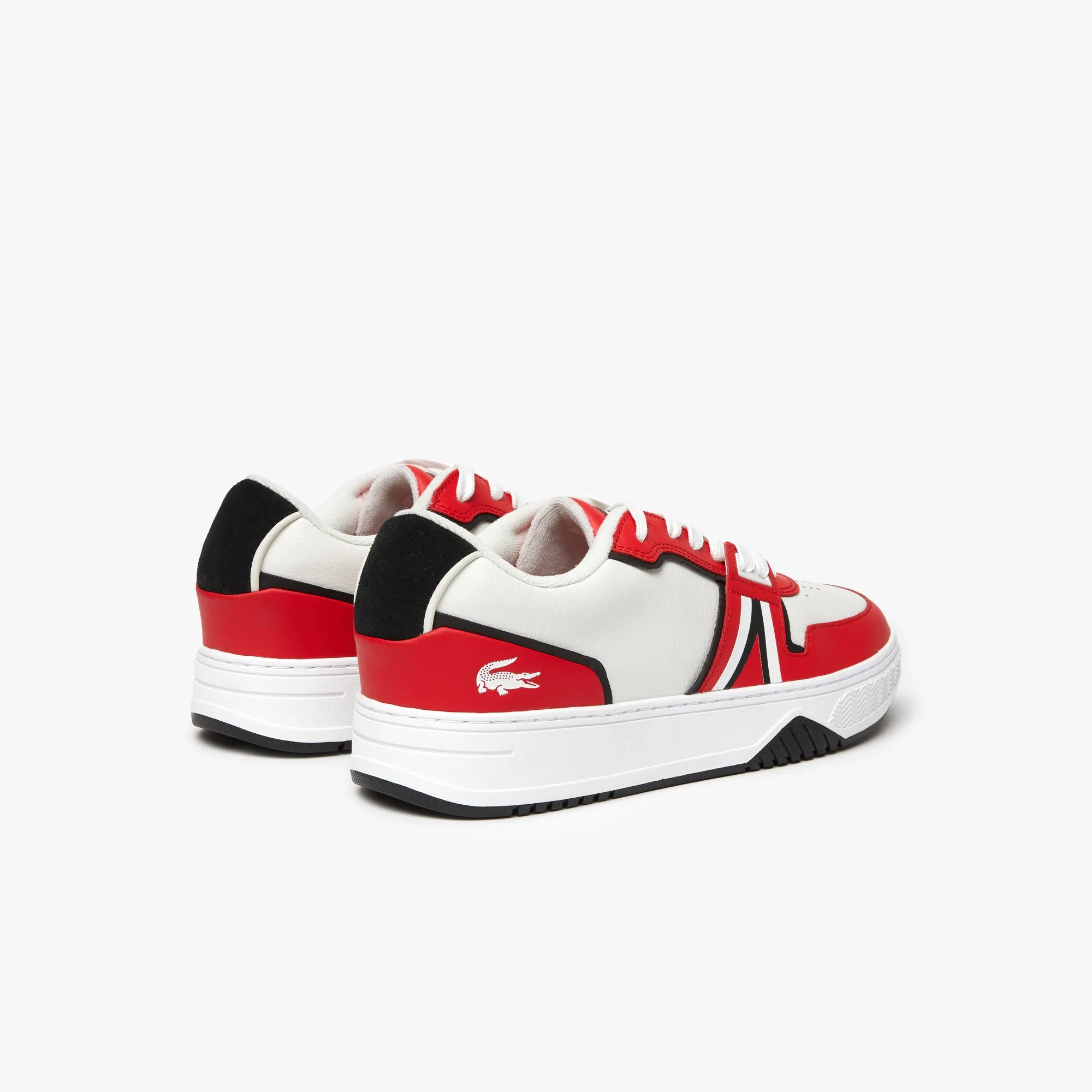 Men's Lacoste L001 Leather Sneakers - Red/White 17K