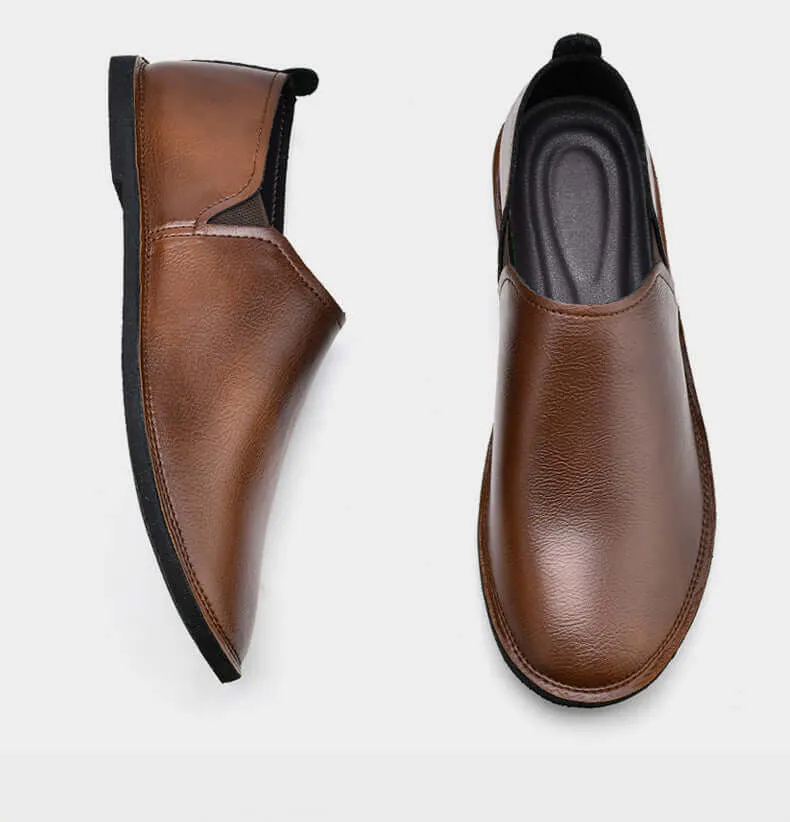 Men's Leather Loafers, Slip-On Dress Shoes