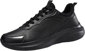Men's Slip On Walking Shoes Comfortable Lightweight Breathable Running Sneaker Lace Up Low Top Casual Sneakers for Gym Tennis Workout