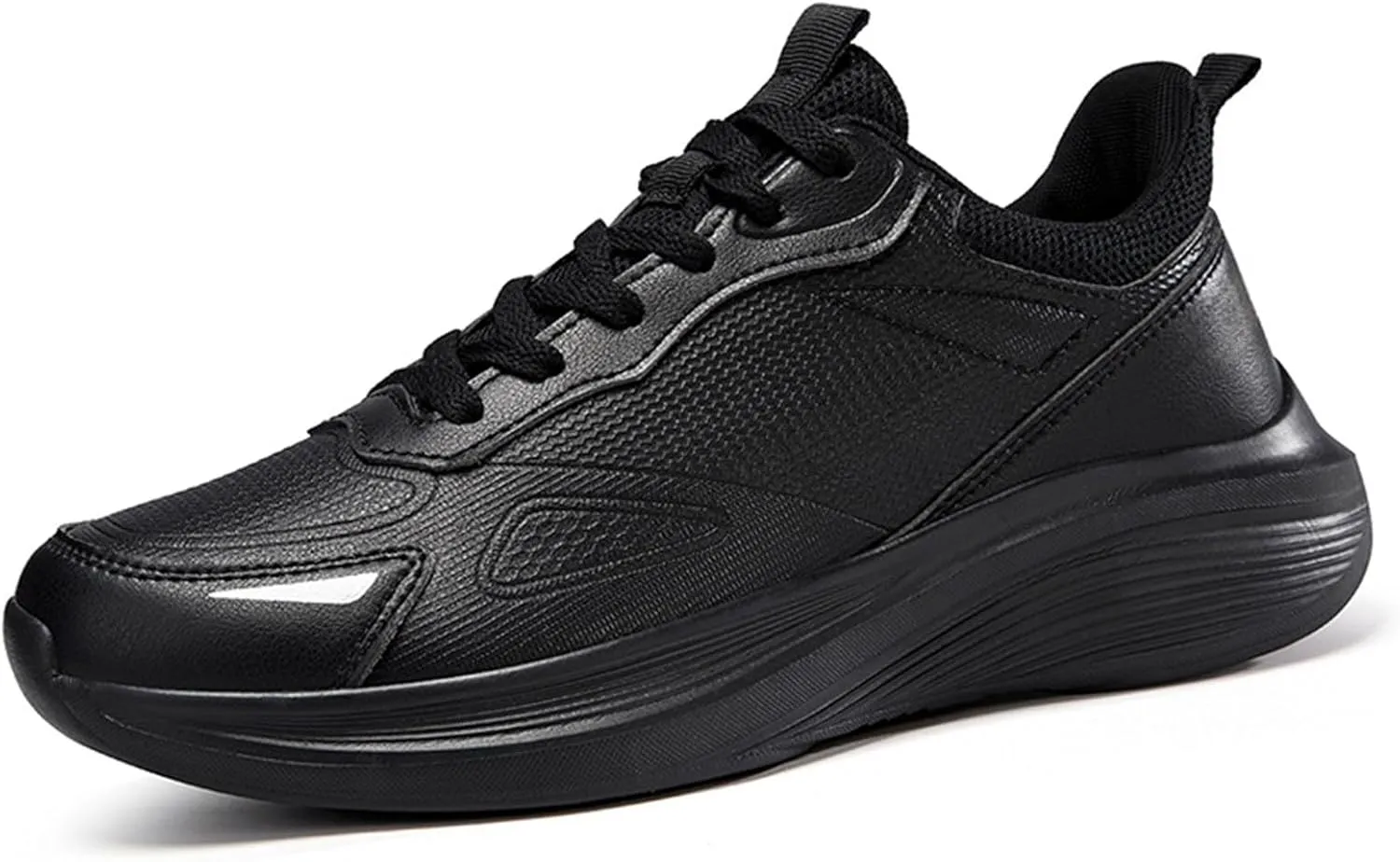 Men's Slip On Walking Shoes Comfortable Lightweight Breathable Running Sneaker Lace Up Low Top Casual Sneakers for Gym Tennis Workout