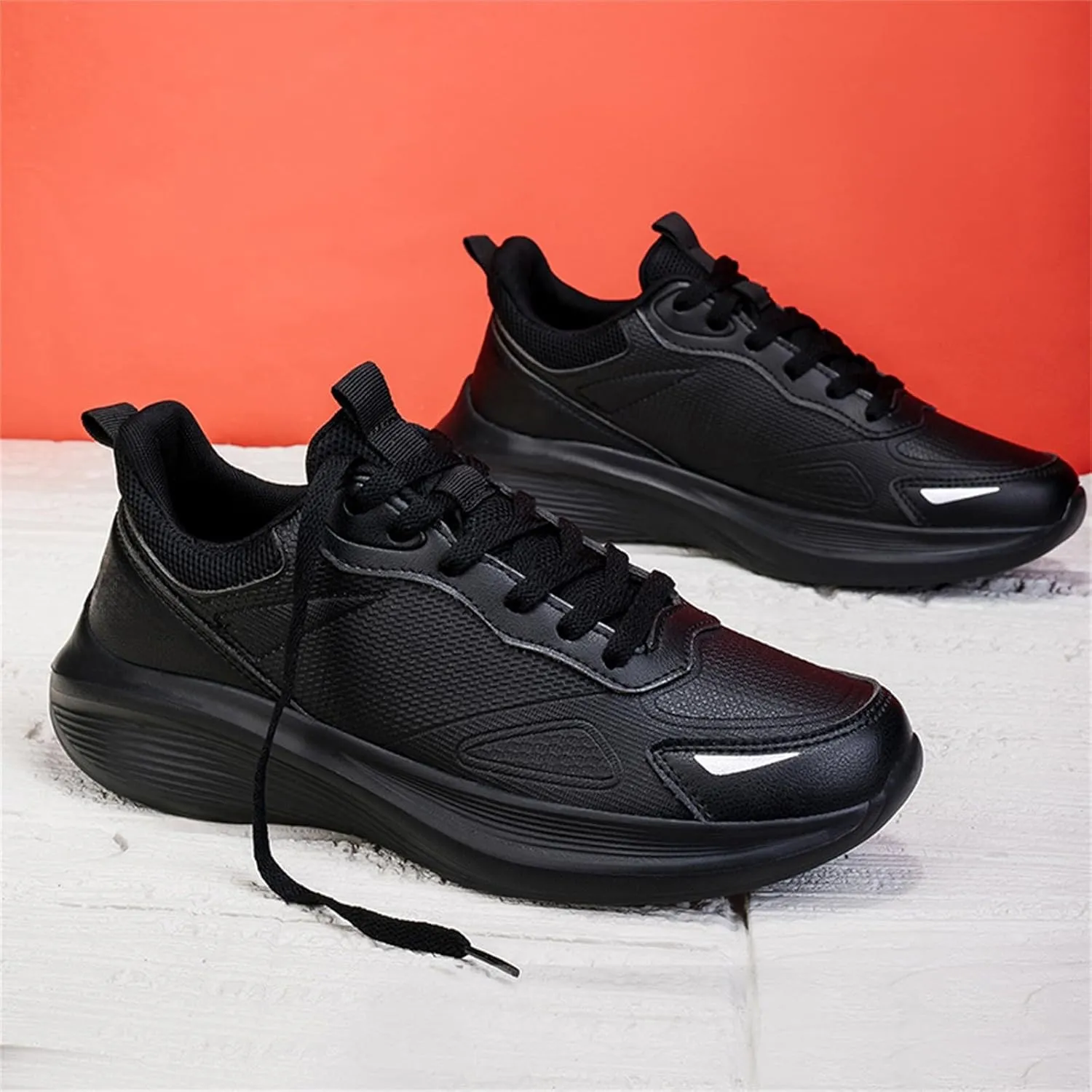 Men's Slip On Walking Shoes Comfortable Lightweight Breathable Running Sneaker Lace Up Low Top Casual Sneakers for Gym Tennis Workout