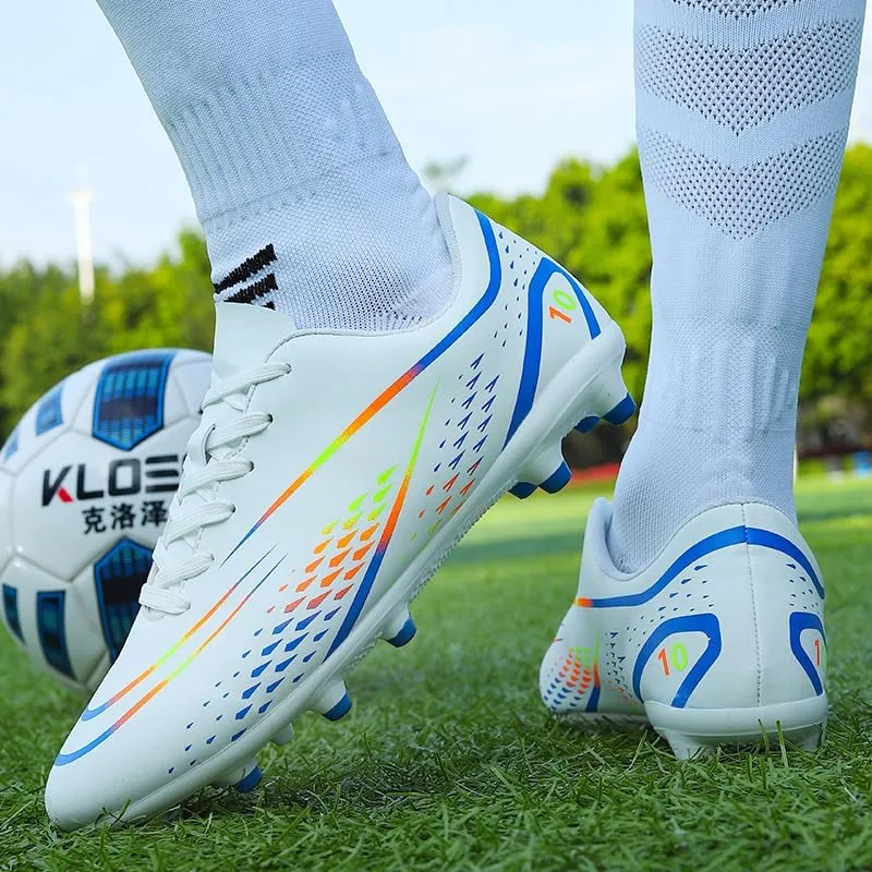 Men's Soccer Cleats Outdoor Indoor AG/FG/TF Professional Football Shoes Low-Top Non-Slip Lightweight Breathable Youth Boys Athletic Training Sneakers