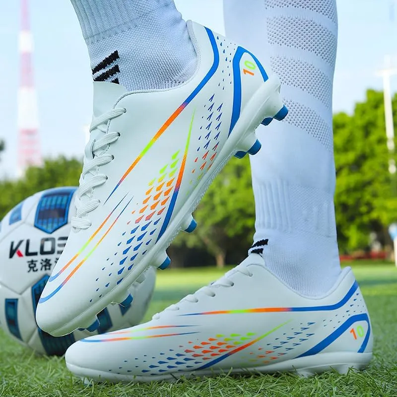 Men's Soccer Cleats Outdoor Indoor AG/FG/TF Professional Football Shoes Low-Top Non-Slip Lightweight Breathable Youth Boys Athletic Training Sneakers