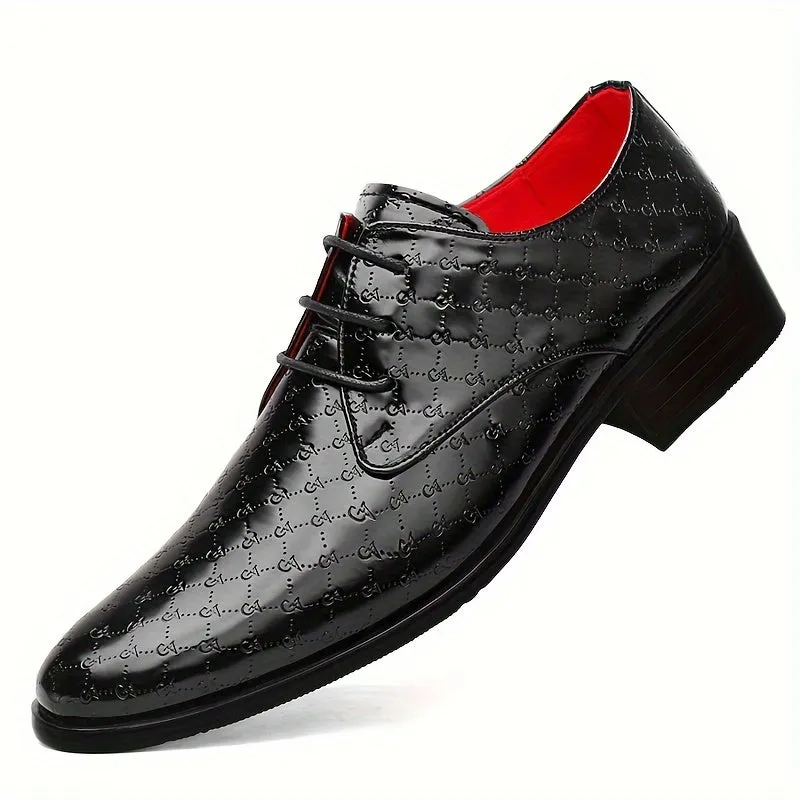 Men's Stylish Lace Up Rubber Sole Dance Floor Dress Shoes