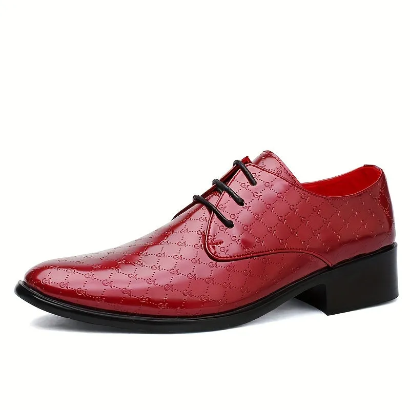 Men's Stylish Lace Up Rubber Sole Dance Floor Dress Shoes
