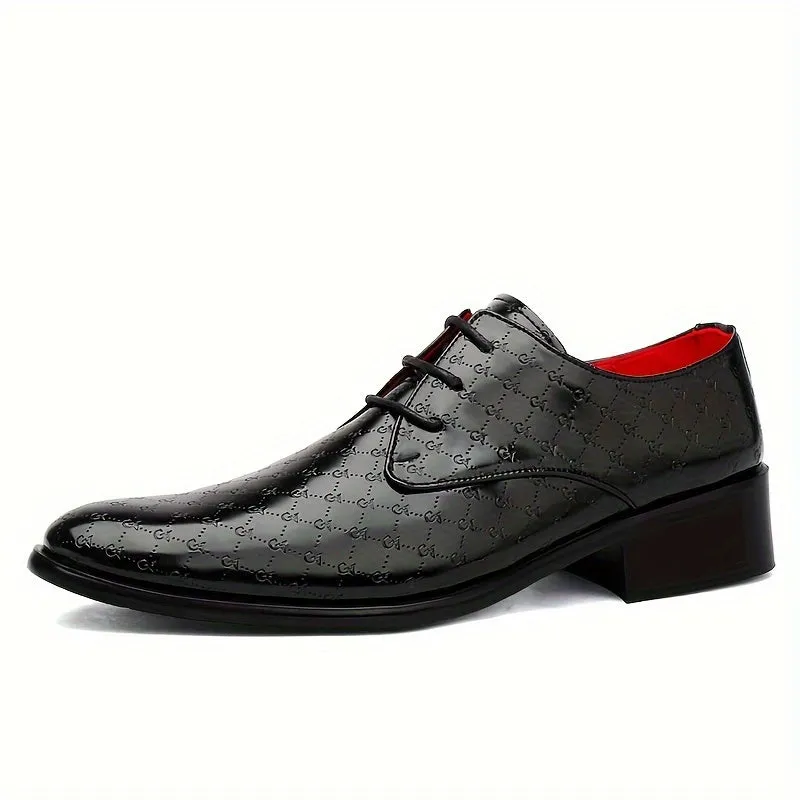Men's Stylish Lace Up Rubber Sole Dance Floor Dress Shoes