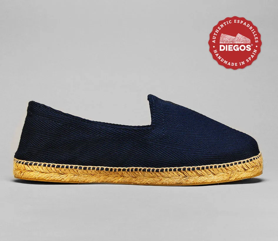 navy herringbone