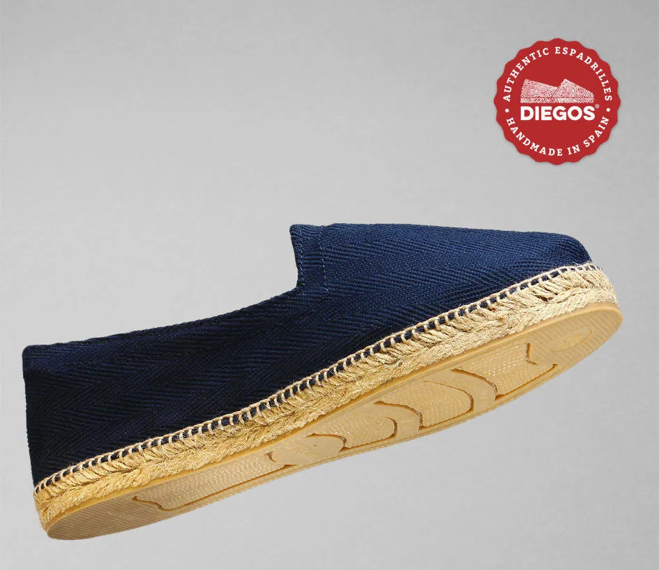 navy herringbone