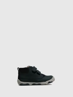 Navy Velcro Boots