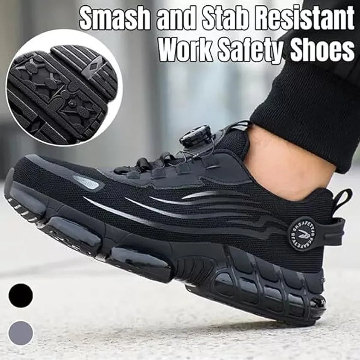 Noozier Safety Shoes, Noozier Safety Shoes Mens Steel Toe, Lightweight and Breathable, Suitable for Industrial and Construction Industries, Puncture-Proof