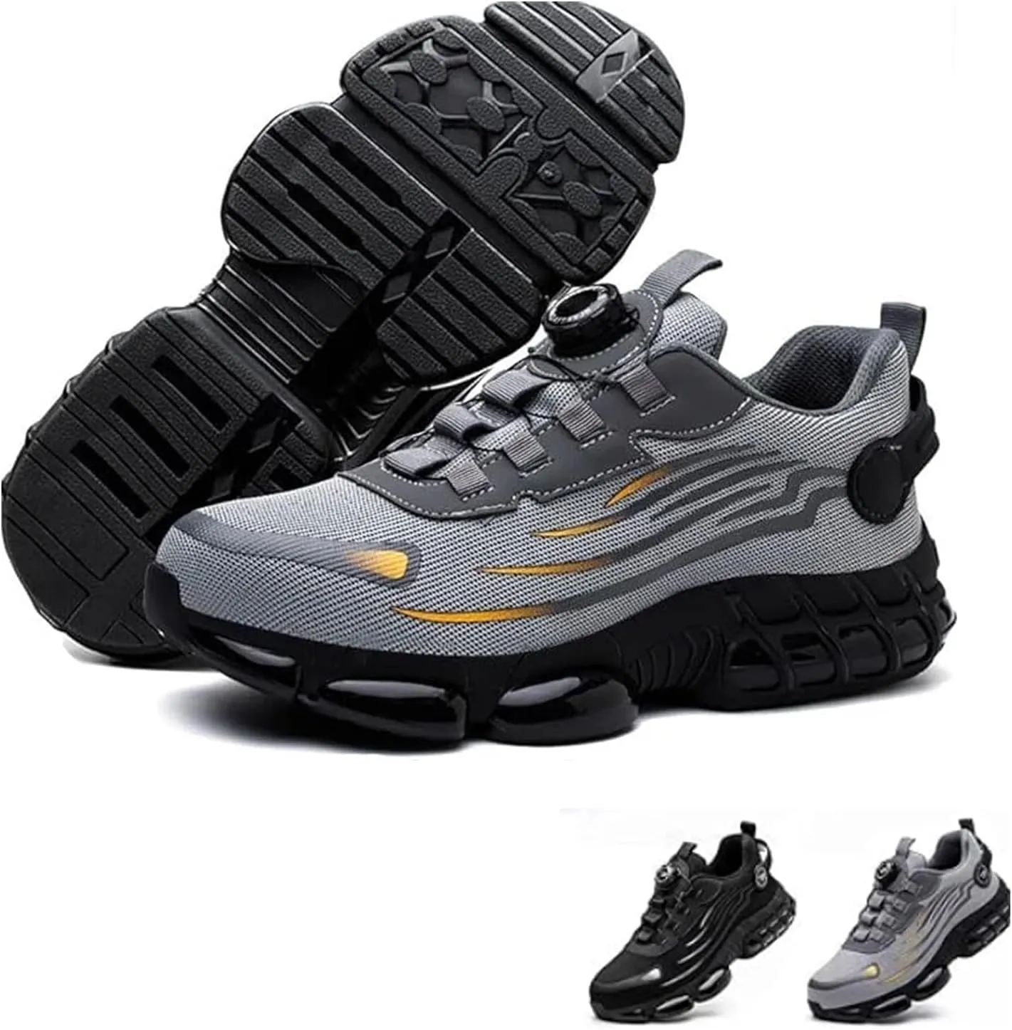 Noozier Safety Shoes, Noozier Safety Shoes Mens Steel Toe, Lightweight and Breathable, Suitable for Industrial and Construction Industries, Puncture-Proof