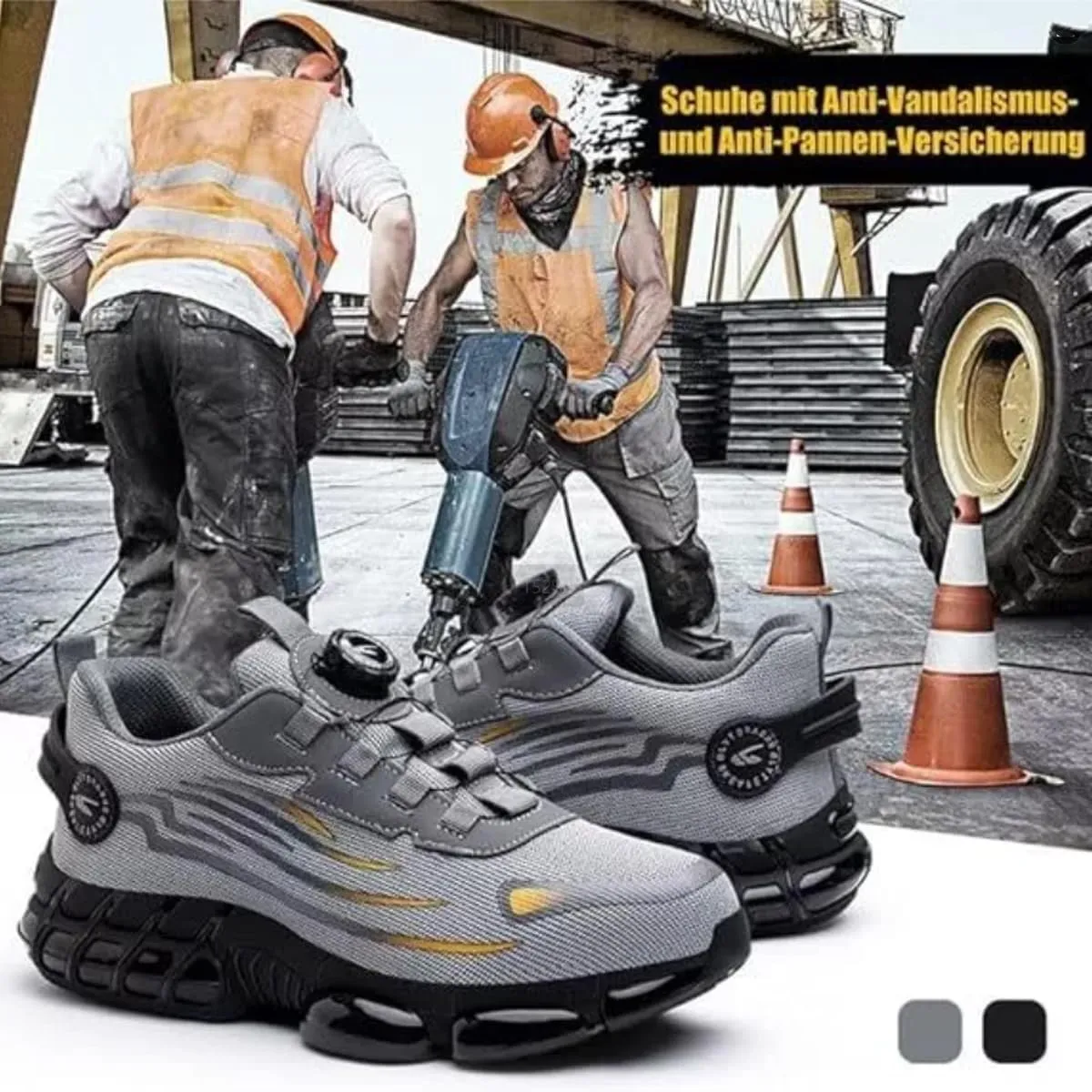 Noozier Safety Shoes, Noozier Safety Shoes Mens Steel Toe, Lightweight and Breathable, Suitable for Industrial and Construction Industries, Puncture-Proof