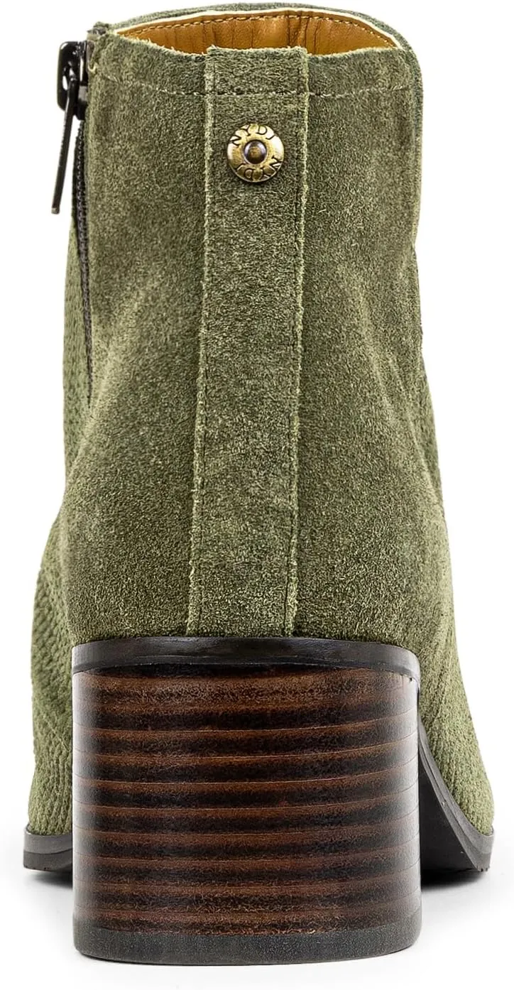 NYDJ Women's Dernnes Embossed Suede Ankle Boot
