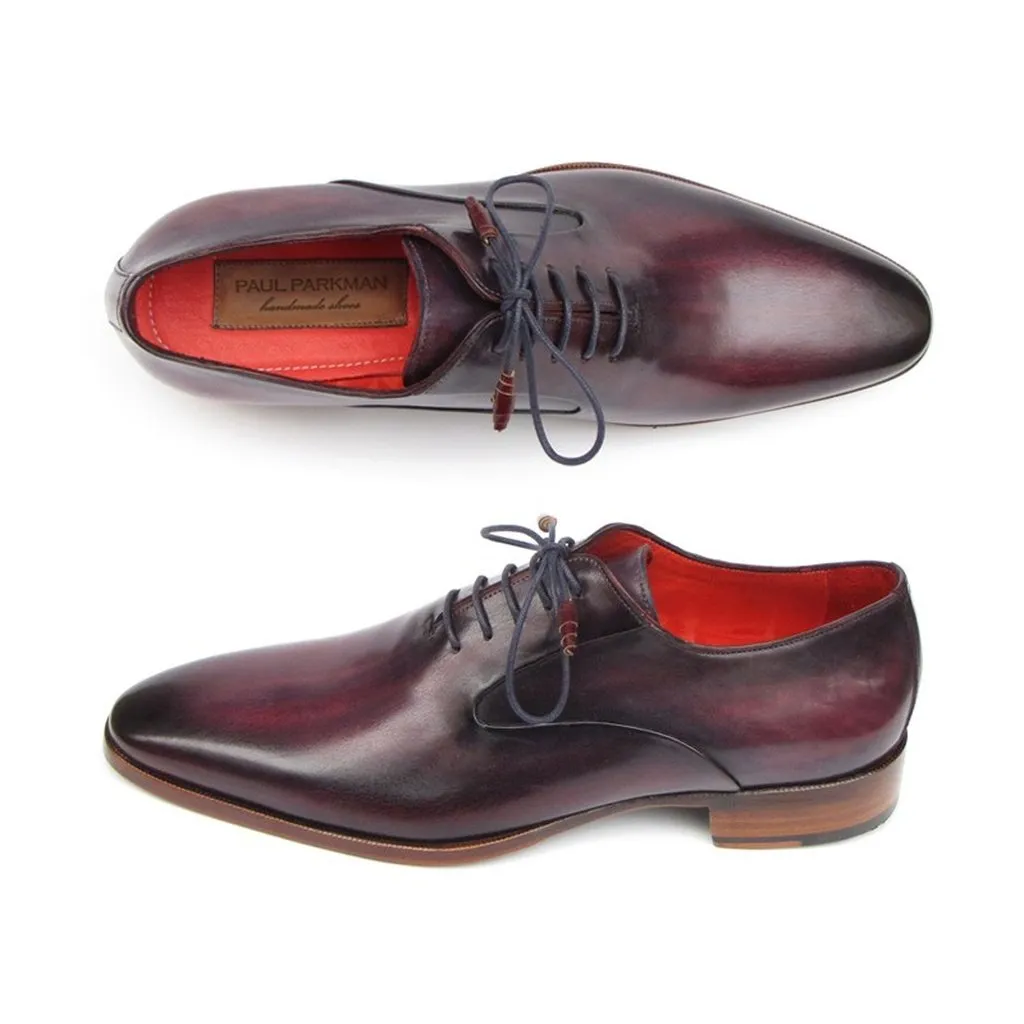 Paul Parkman Men's Plain Toe Oxfords Purple Shoes (ID#019-PURP)