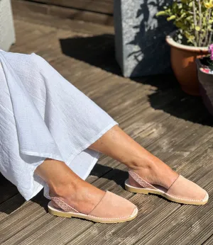 Pilar Rose Suede Avarcas