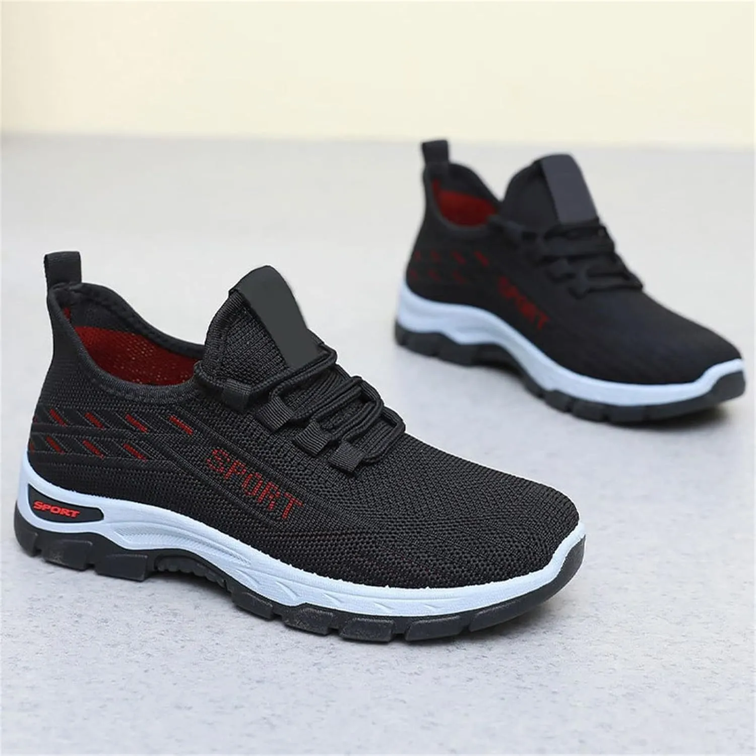 Plantar Fasciitis Shoes for Women Men Breathable Mesh Slip On Sneakers Walking Workout Tennis Sneakers with Arch Support