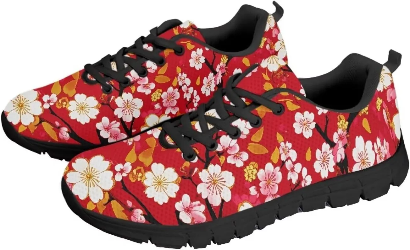 Running Sneakers for Women Soft Lace-Up Tennis Sneakers for Ladies Low-Top Anti-Skid Outdoor Workout Hiking Shoes for Teen Girls US 5-12