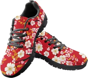Running Sneakers for Women Soft Lace-Up Tennis Sneakers for Ladies Low-Top Anti-Skid Outdoor Workout Hiking Shoes for Teen Girls US 5-12