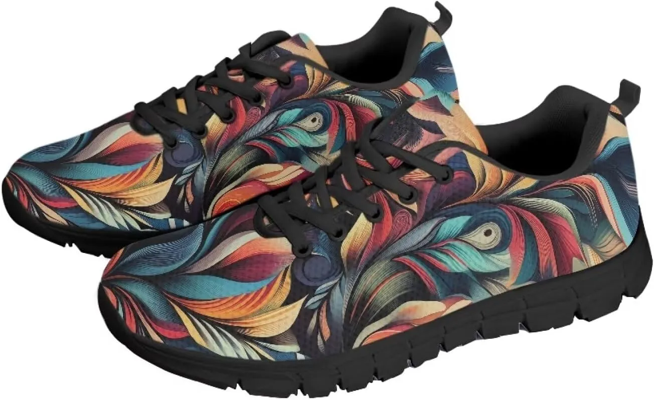 Running Sneakers for Women Soft Lace-Up Tennis Sneakers for Ladies Low-Top Anti-Skid Outdoor Workout Hiking Shoes for Teen Girls US 5-12