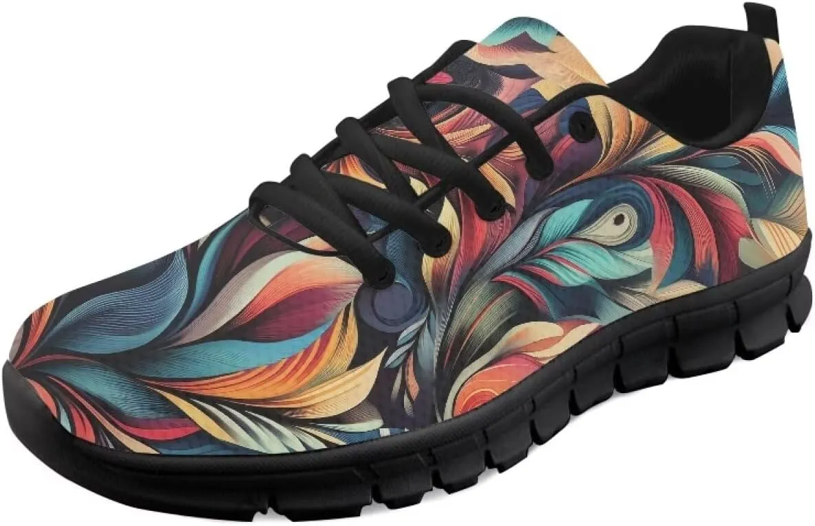 Running Sneakers for Women Soft Lace-Up Tennis Sneakers for Ladies Low-Top Anti-Skid Outdoor Workout Hiking Shoes for Teen Girls US 5-12