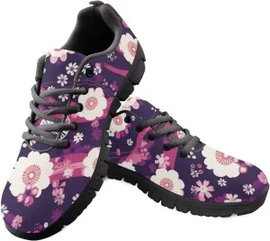 Running Sneakers for Women Soft Lace-Up Tennis Sneakers for Ladies Low-Top Anti-Skid Outdoor Workout Hiking Shoes for Teen Girls US 5-12