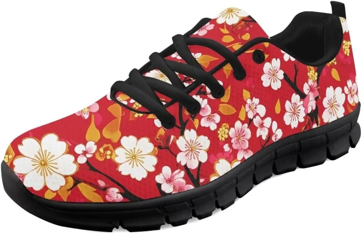 Running Sneakers for Women Soft Lace-Up Tennis Sneakers for Ladies Low-Top Anti-Skid Outdoor Workout Hiking Shoes for Teen Girls US 5-12