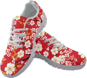 Running Women's Sneakers Cozy Lightweight Workout Non-Slip Walking Sneakers for Womens Lace-Up Breathable Mesh Tennis Shoes for Ladies US 5-12