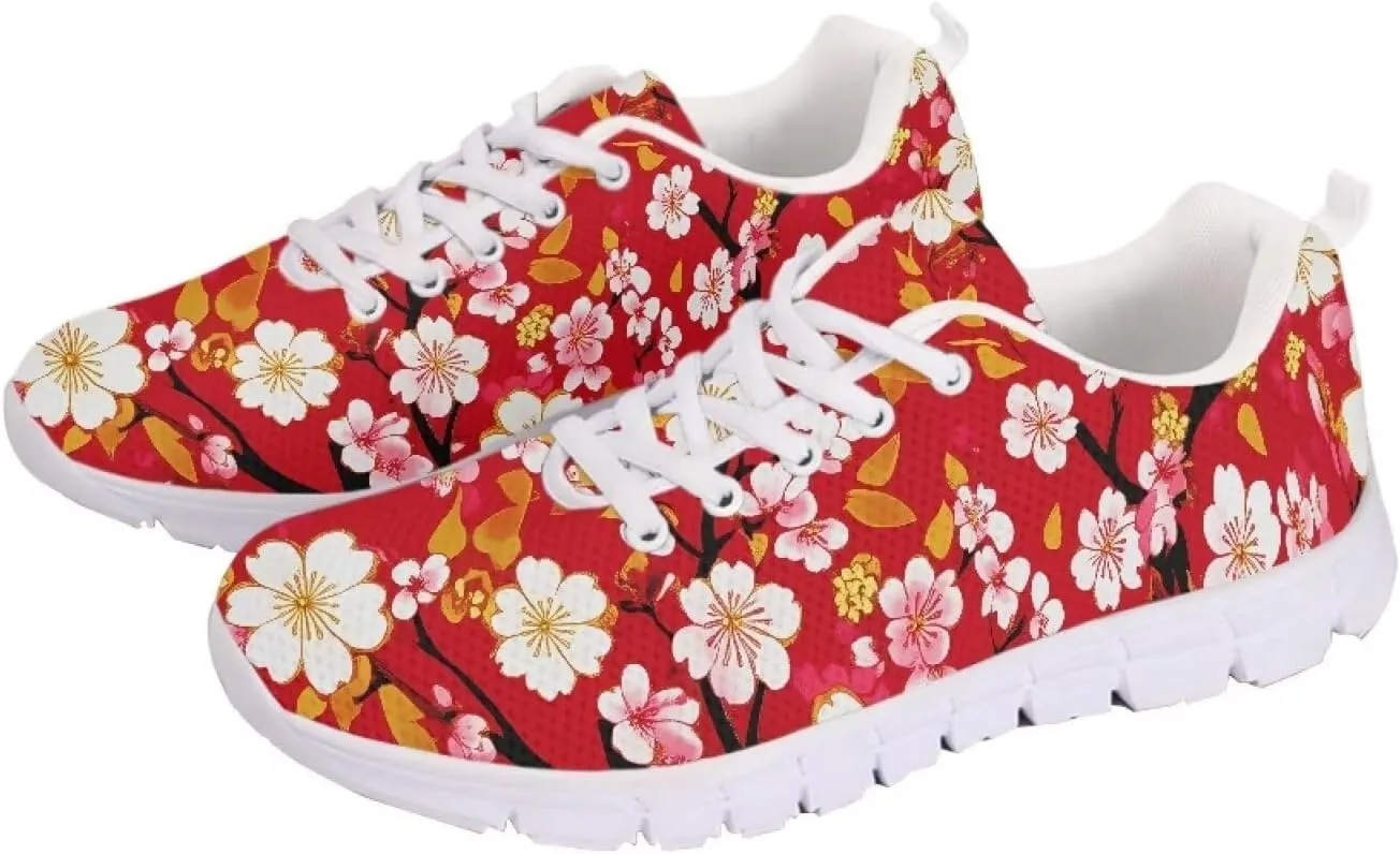 Running Women's Sneakers Cozy Lightweight Workout Non-Slip Walking Sneakers for Womens Lace-Up Breathable Mesh Tennis Shoes for Ladies US 5-12