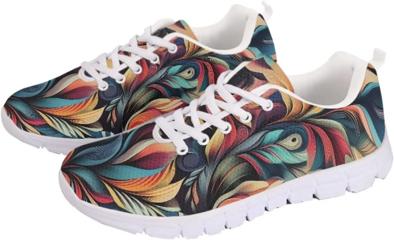 Running Women's Sneakers Cozy Lightweight Workout Non-Slip Walking Sneakers for Womens Lace-Up Breathable Mesh Tennis Shoes for Ladies US 5-12