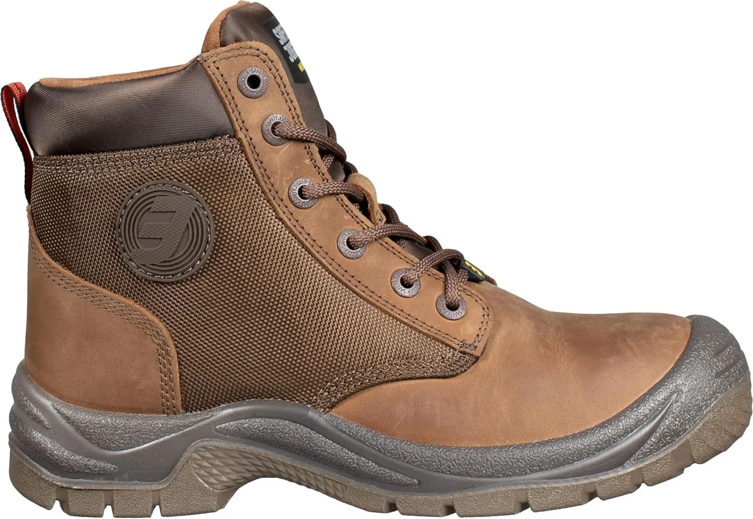 SAFETY JOGGER Dakar S3 Steel Toe Work Boots for Men and Women with Breathable Mesh Lining, Steel Safety Midsole Plate, and Slip Resistant PU Outsole, Brown, 10.0