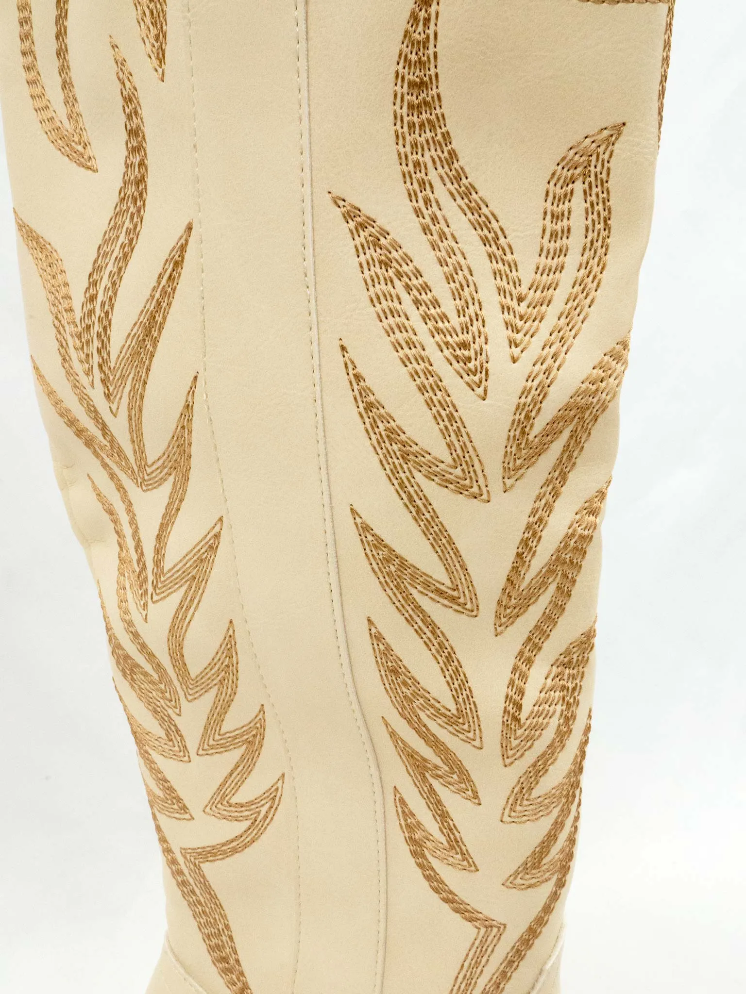 Samara Tall Off White Embroidered Boots