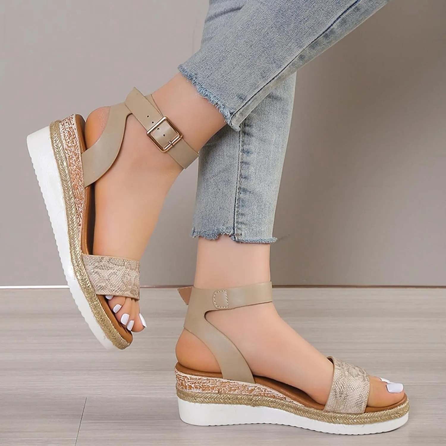 Sandals For Women Open Toes Teen Slippers For Girls Beach Sandal Platform Flats Adjustable Buckle Soft School Shoes