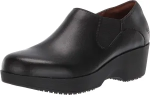 Shoes for Crews LILA Kelsey, Women's Non-Slip Leather Work Clogs, Stylish and Basic, Water Resistant, Women's Size 9.5