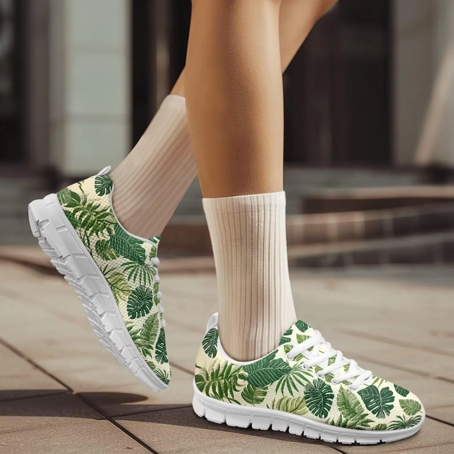 Shoes Women Casual Cozy Tennis Walking Athletic Sneakers Workout Lace-Up Breathable Lightweight Exercise Shoes for Ladies US 5-12
