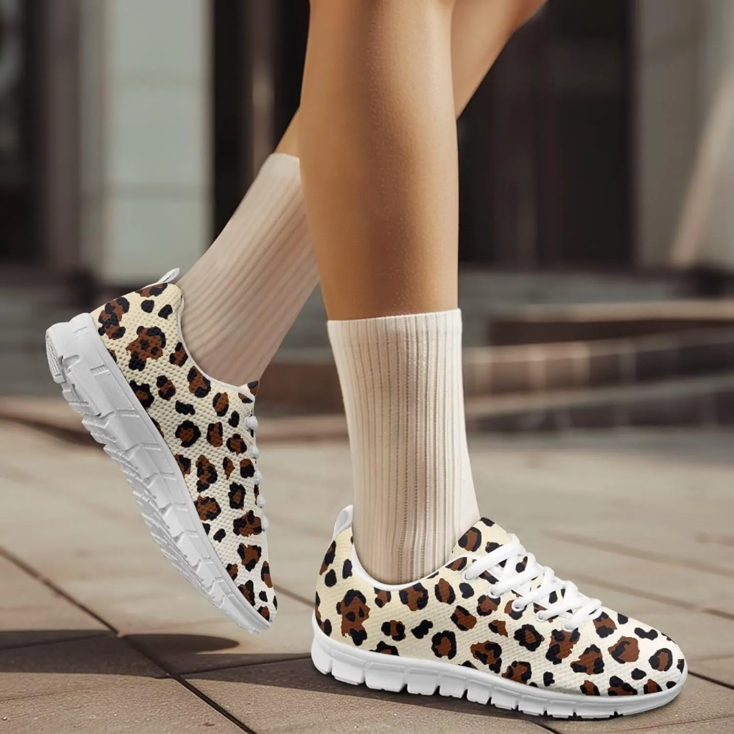 Shoes Women Casual Cozy Tennis Walking Athletic Sneakers Workout Lace-Up Breathable Lightweight Exercise Shoes for Ladies US 5-12