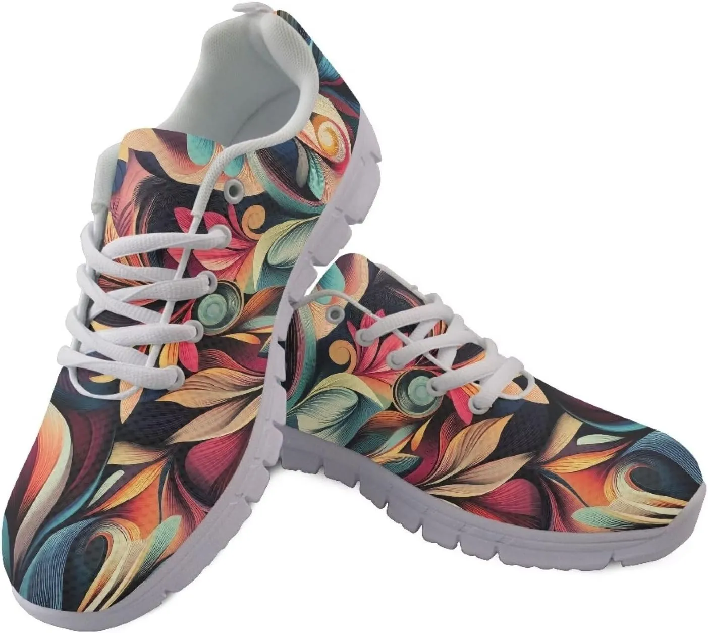 Shoes Women Casual Cozy Tennis Walking Athletic Sneakers Workout Lace-Up Breathable Lightweight Shoes for Ladies US 5-12