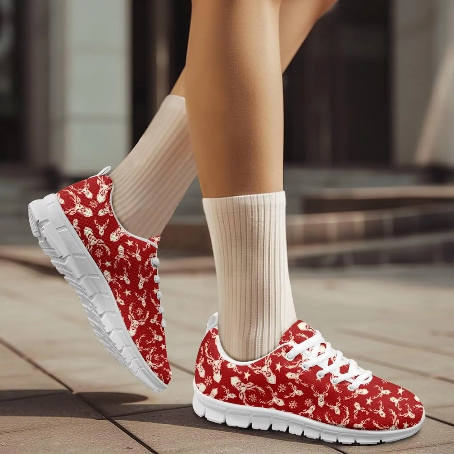 Shoes Women Casual Cozy Tennis Walking Athletic Sneakers Workout Lace-Up Breathable Lightweight Shoes for Ladies US 5-12