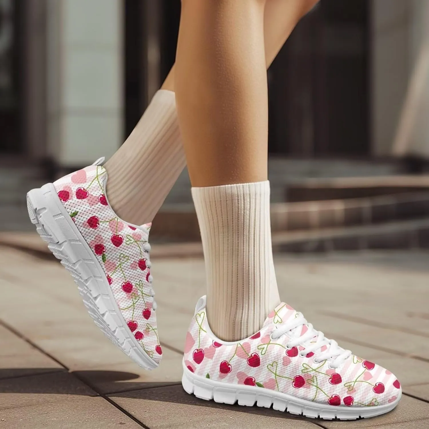 Shoes Women Casual Cozy Tennis Walking Athletic Sneakers Workout Lace-Up Breathable Lightweight Shoes for Ladies US 5-12