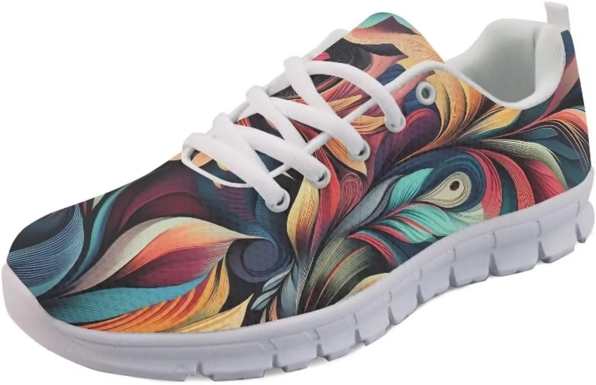 Shoes Women Casual Cozy Tennis Walking Athletic Sneakers Workout Lace-Up Breathable Lightweight Shoes for Ladies US 5-12