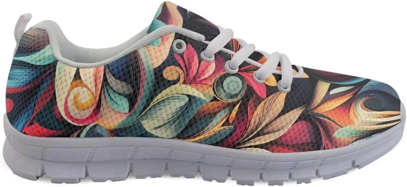 Shoes Women Casual Cozy Tennis Walking Athletic Sneakers Workout Lace-Up Breathable Lightweight Shoes for Ladies US 5-12