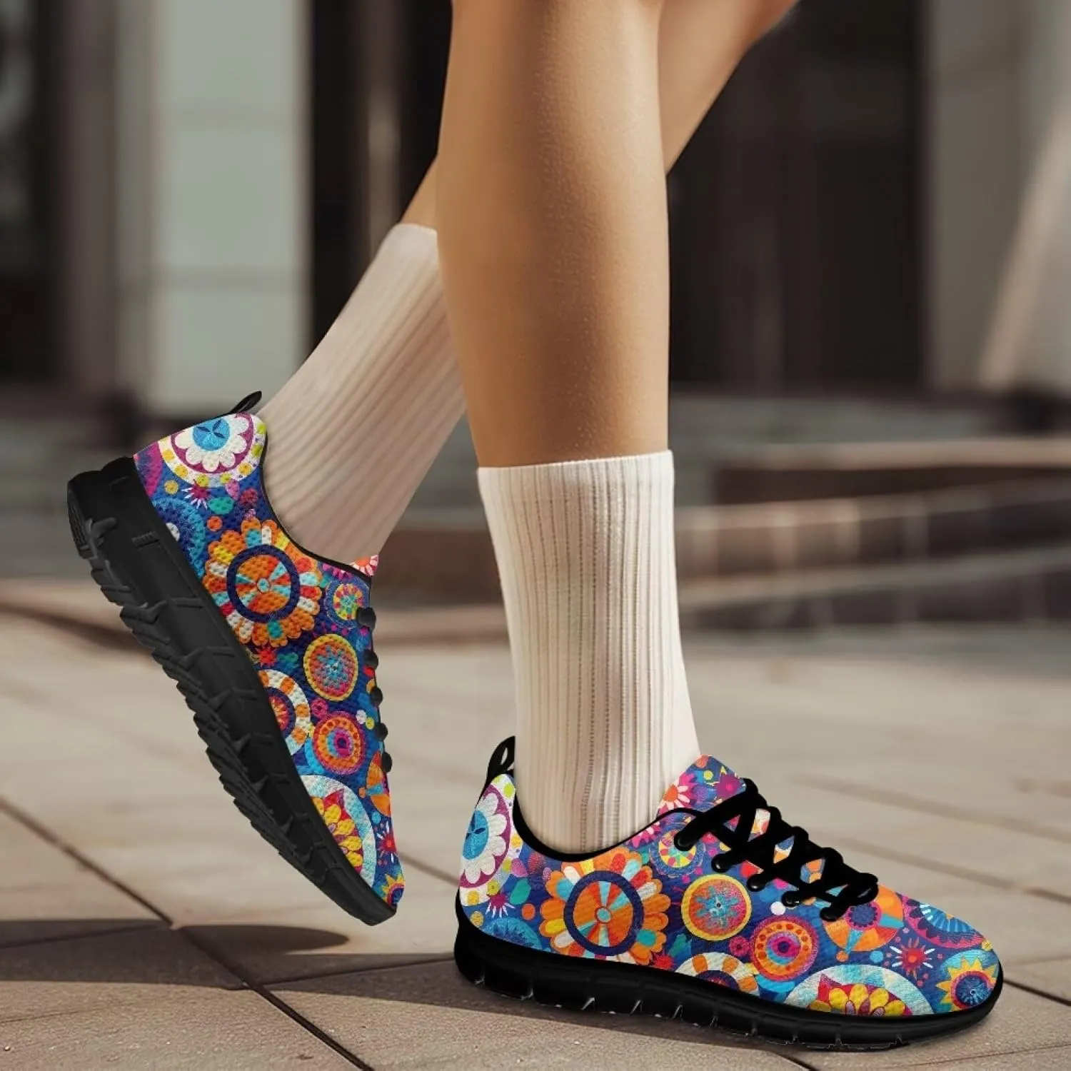 Shoes Women Cozy Low Cut Lace-Up Tennis Athletic Sneakers Breathable Workout Lightweight Outdoor Exercise Walking Shoes for Ladies US 5-12