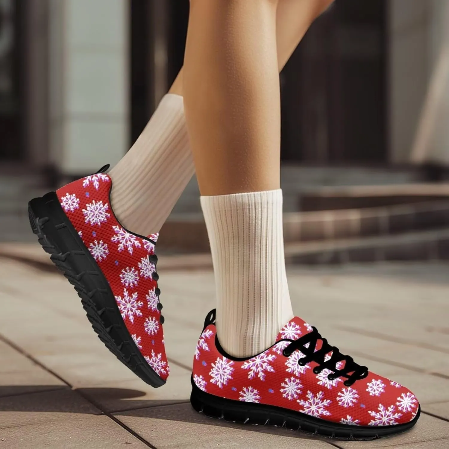 Shoes Women Cozy Low Cut Lace-Up Tennis Athletic Sneakers Breathable Workout Lightweight Outdoor Exercise Walking Shoes for Ladies US 5-12